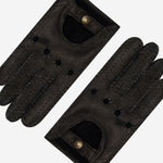 Raffaella (black) – Luxurious Italian peccary driving gloves - Fratelli Orsini - Luxury Leather Gloves - Handmade in Italy - 3