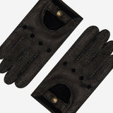 Raffaella (black) – Luxurious Italian peccary driving gloves - Fratelli Orsini - Luxury Leather Gloves - Handmade in Italy - 3