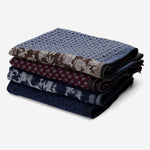 Federico (grey/blue) - warm and soft Italian scarf from wool blend - Fratelli Orsini - Luxury Italian Scarf - Handmade in Italy - 6