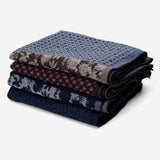 Federico (grey/blue) - warm and soft Italian scarf from wool blend - Fratelli Orsini - Luxury Italian Scarf - Handmade in Italy - 6