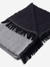 Romeo (blue/grey) - warm and soft scarf from 100% wool - Fratelli Orsini - Luxury Wool Scarf - Handmade in Italy - 4