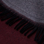 Romeo (red/grey) - warm and soft scarf from 100% wool - Fratelli Orsini - Luxury Wool Scarf - Handmade in Italy - 5