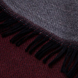 Romeo (red/grey) - warm and soft scarf from 100% wool - Fratelli Orsini - Luxury Wool Scarf - Handmade in Italy - 5