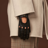 Raffaella (black) – Luxurious Italian peccary driving gloves - Fratelli Orsini - Luxury Leather Gloves - Handmade in Italy - 5