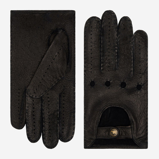 Raffaella (Schwarz) – Luxuriöse italienische Peccary-Handschuhe