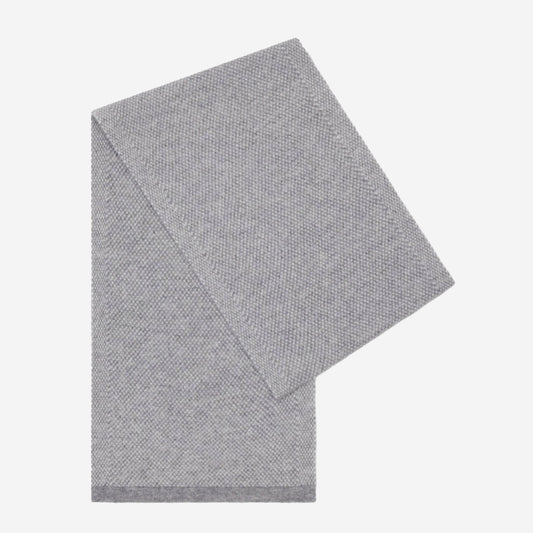 Riccardo (grey & white) - 100% cashmere scarf with pattern