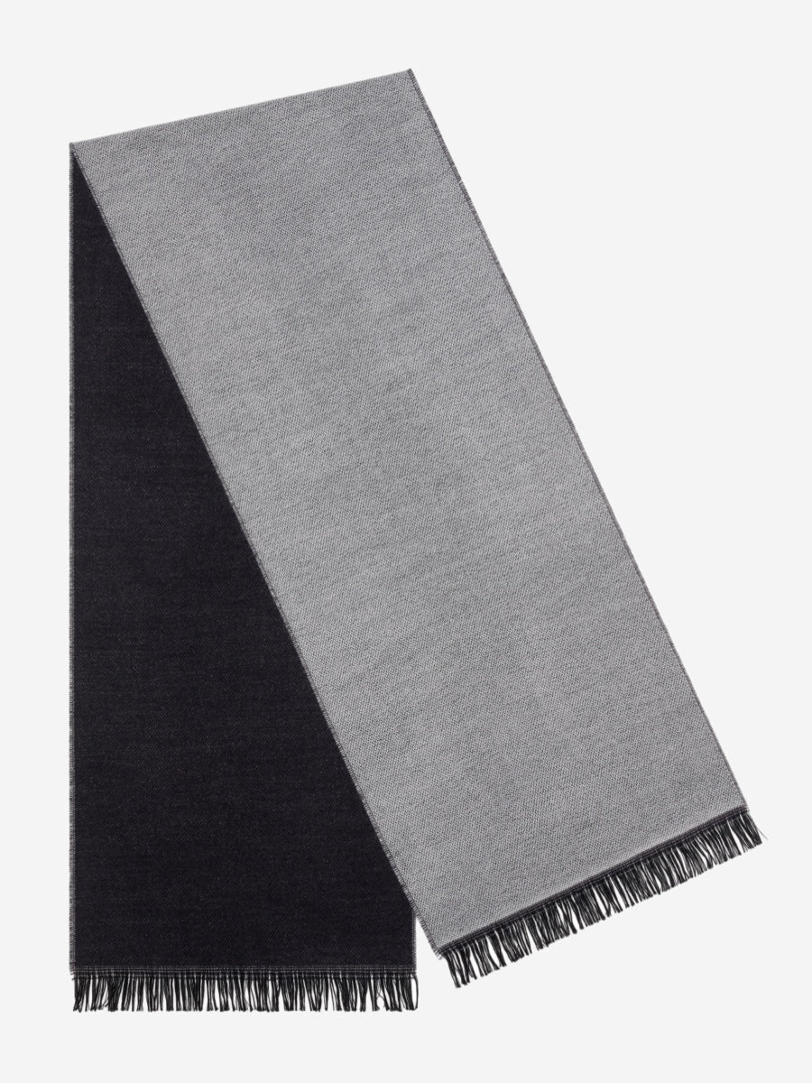 Romeo (blue/grey) - warm and soft scarf from 100% wool - Fratelli Orsini - Luxury Wool Scarf - Handmade in Italy - 1 
