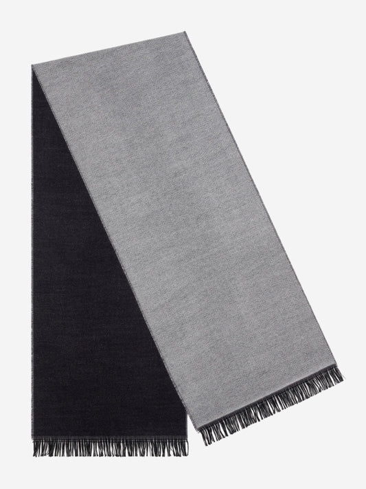 Romeo (blue/grey) - warm and soft scarf from 100% wool - Fratelli Orsini - Luxury Wool Scarf - Handmade in Italy - 1 