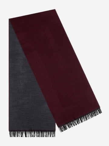 Romeo (red/grey) - warm and soft scarf from 100% wool - Fratelli Orsini - Luxury Wool Scarf - Handmade in Italy - 1 