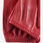 Rossana (red) - Italian fingerless lambskin leather driving gloves - Fratelli Orsini - Luxury Driving Gloves - Handmade in Italy - 4