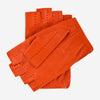Rossana (orange) - Italian fingerless lambskin leather driving gloves