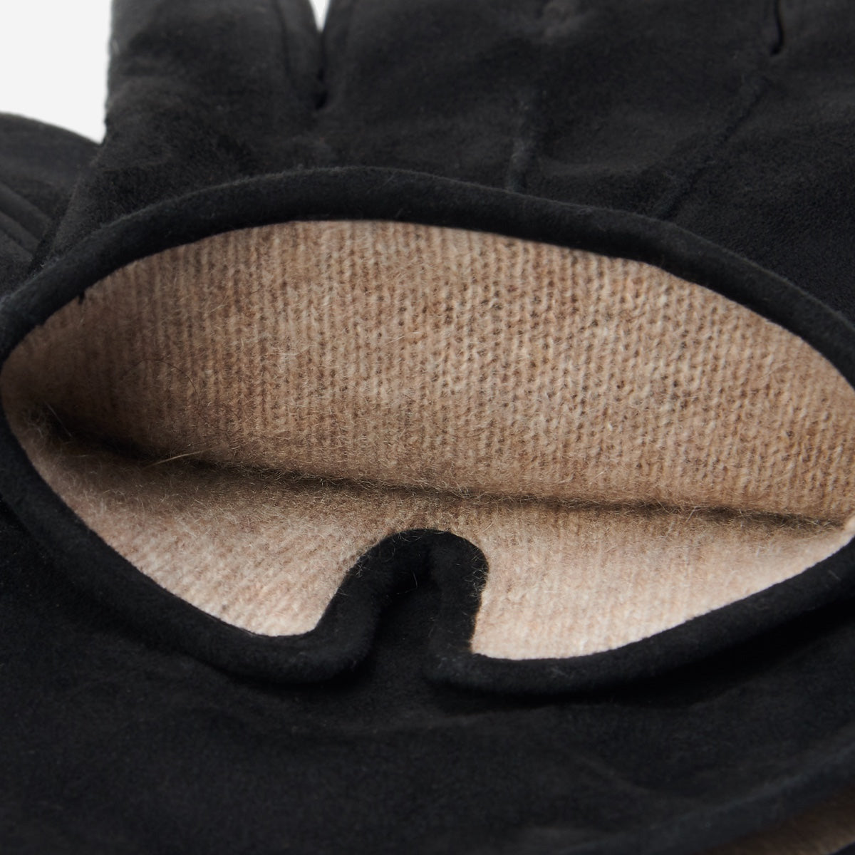 Silvia (black) - suede leather gloves with luxurious cashmere lining - Fratelli Orsini - Luxury Leather Gloves - Handmade in Italy - 5