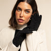 Silvia (black) - suede leather gloves with luxurious cashmere lining - Fratelli Orsini - Luxury Leather Gloves - Handmade in Italy - 6