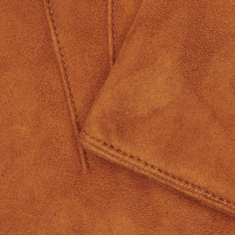 Silvia (cognac) - suede leather gloves with luxurious cashmere lining
