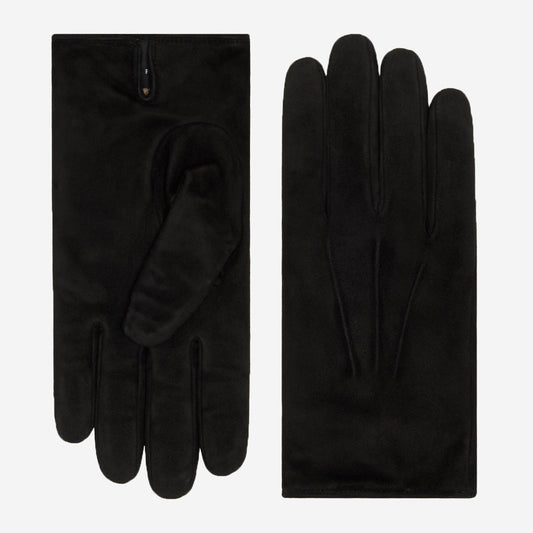 Silvia (black) - Suede leather gloves with luxurious cashmere lining