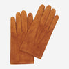 Silvia (Cognac) - Wildlederhandschuhe mit luxuriösem Kaschmirfutter