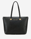 Simona (schwarz) - Damen-Schultertasche aus italienischem Kalbsleder