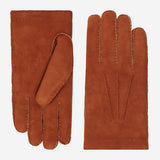 Tommaso - Italian suede leather gloves with luxurious natural sheep fur lining