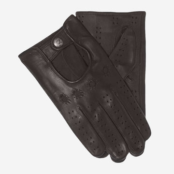 Umberto (Braun) - Italienische Lammleder-Autohandschuhe mit Touchscreen-Funktion