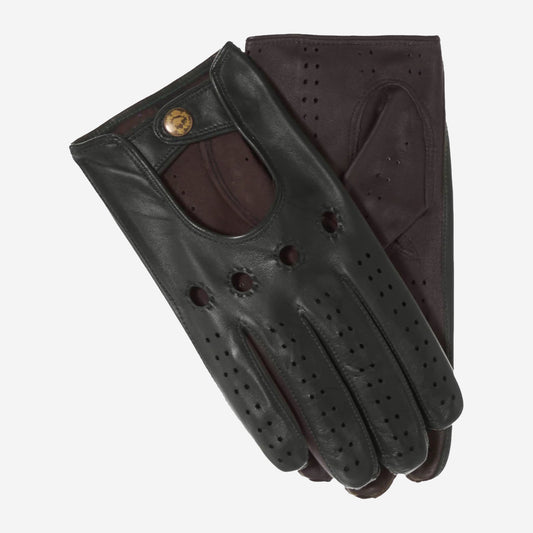 Umberto (hunter brown) - Italian lambskin leather driving gloves & touchscreen feature