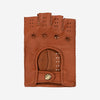 Vincenzo (brown): fingerless Italian driving gloves made of American deerskin leather - Fratelli Orsini - Luxury Driving Gloves - Handmade in Italy - 2