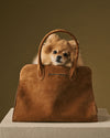 Viviana (cognac) - Sac à main italien en daim pour femme
