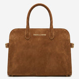 Viviana (cognac) - Italian suede leather women’s handbag