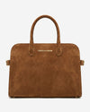Viviana (cognac) - Sac à main italien en daim pour femme