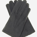 CA0395 (grey) - Handsewn Italian Cashmere Lined  Men's Carpincho Dress Gloves - Leather Gloves Online - Luxury Leather Gloves - 1