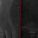 CA0422 (black/red) - Women's Lambskin Cashmere Lined Leather Gloves with Decorative Side Accents - Leather Gloves Online - Luxury Leather Gloves - 2