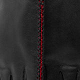CA0422 (black/red) - Women's Lambskin Cashmere Lined Leather Gloves with Decorative Side Accents - Leather Gloves Online - Luxury Leather Gloves - 2