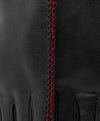 CA0422 (black/red) - Women's Lambskin Cashmere Lined Leather Gloves with Decorative Side Accents - Leather Gloves Online - Luxury Leather Gloves - 2
