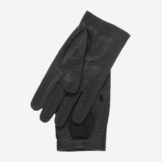 CA3335 (black) - Handsewn Italian peccary men's driving gloves