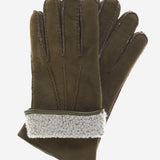 CA3466 (pine) - Men's Italian handsewn sueded lamb shearling gloves