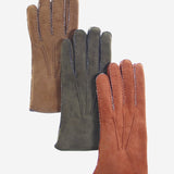 CA3466 (barley) - Men's Italian handsewn sueded lamb shearling gloves