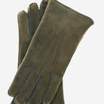 CA3466 (pine) - Men's Italian Handsewn Sueded Lamb Shearling Gloves - Leather Gloves Online - Luxury Leather Gloves - 1