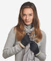 CA4384 (navy) - Women's Italian cashmere lined peccary gloves