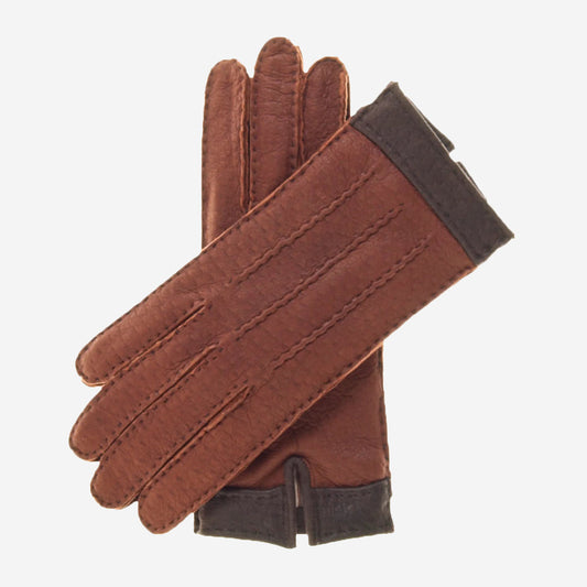 CA4384 (cork) - Women's Italian cashmere lined peccary gloves
