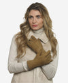 CA4465 (hazel) - Women's Italian handsewn sueded lamb shearling gloves