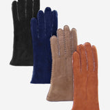 CA4465 (saddle) - Women's Italian handsewn sueded lamb shearling gloves