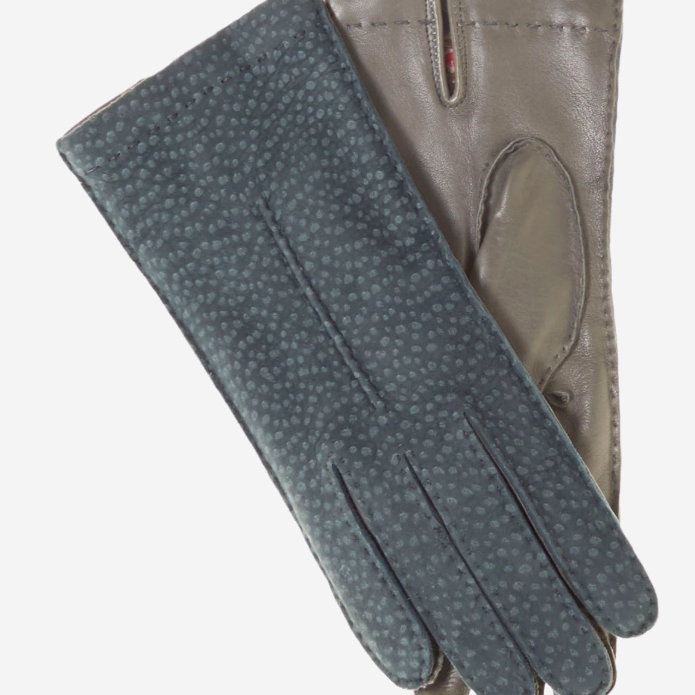 CA4538 (blue) - Handsewn Italian Cashmere Lined  Women's Carpincho Dress Gloves - Leather Gloves Online - Luxury Leather Gloves - 1