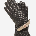 CA4643 (black) - Women's Cashmere Lined Quilted Leather Gloves with Bow - Leather Gloves Online - Luxury Leather Gloves - 2