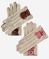 CA4916 (pink) - Hand-sewn Italian crochet driving gloves from lambskin leather