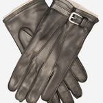 CC3239 (black) - Men's Italian Cashmere Lined Lambskin Gloves with Belt - Leather Gloves Online - Luxury Leather Gloves - 1