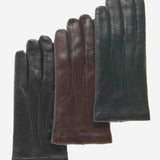 CC3301 (black) - Men's Italian cashmere lined touchscreen leather gloves