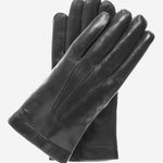 CC3301 (black) - Men's Italian Cashmere Lined Touchscreen Leather Gloves - Leather Gloves Online - Luxury Leather Gloves - 1