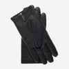 CC3339 (black) - Men's woven leather gloves with cashmere lining