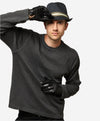CC3341 (black) - Men's Italian cashmere lined leather gloves