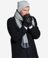 CC3502 (noir) - Gants d'hiver pour hommes en agneau, doublure cachemire et manchette longue en laine
