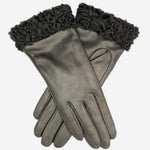 CC4172 (black) - Women's Cashmere Lined Leather Gloves with Persian Lamb Cuffs - Leather Gloves Online - Luxury Leather Gloves - 2